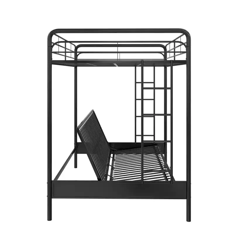 DHP Twin Over Futon Metal Bunk Bed