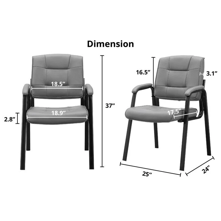 Premium Leather Executive Office Chairs with Padded Armrest
