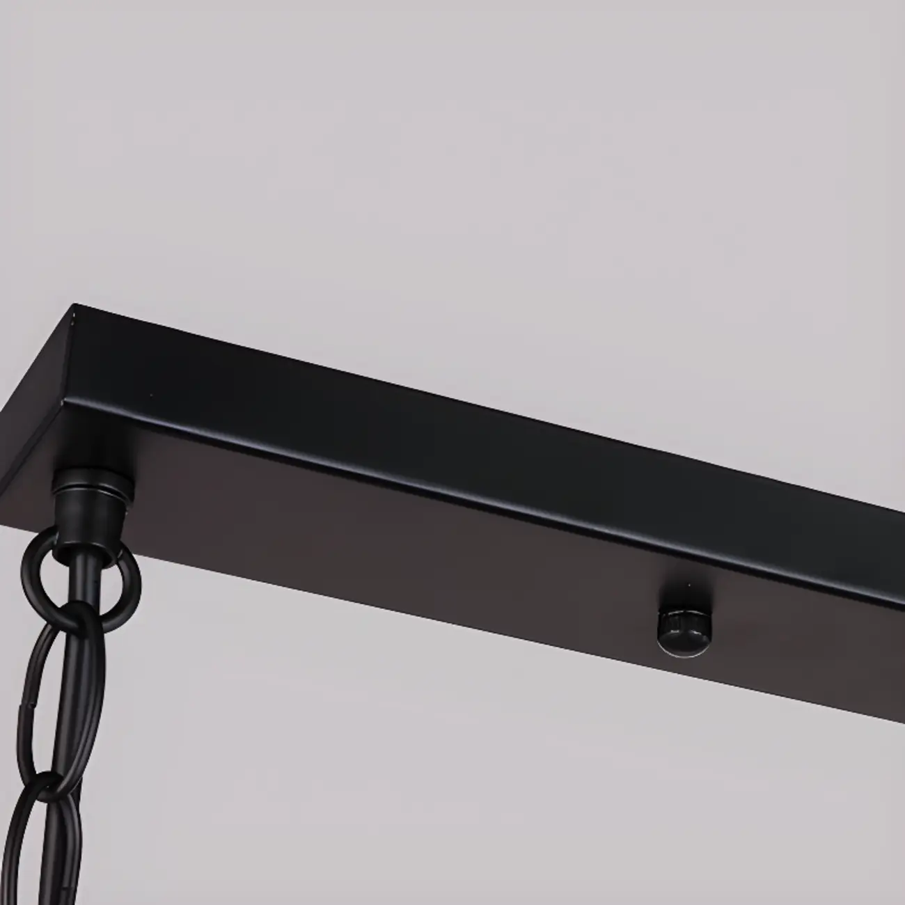 Industrial Black Metal Rectangle Kitchen Island Light