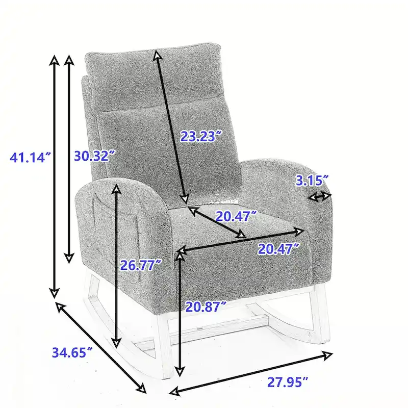 eddy Fabric Rocking Chair