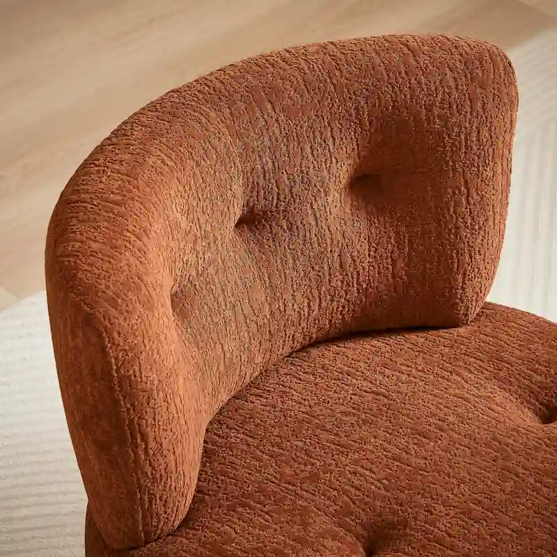 Art Leon Flannel Upholstered Swivel Accent Chair