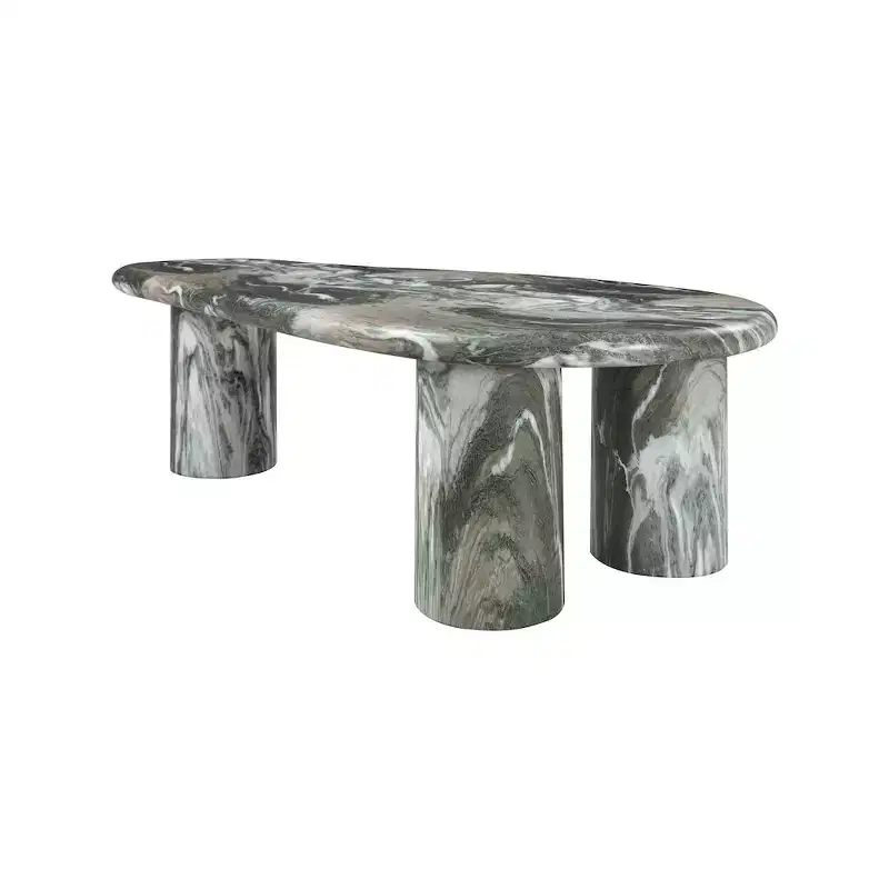 Meridian Furniture Sassari Green Marble Finish Concrete Coffee Table