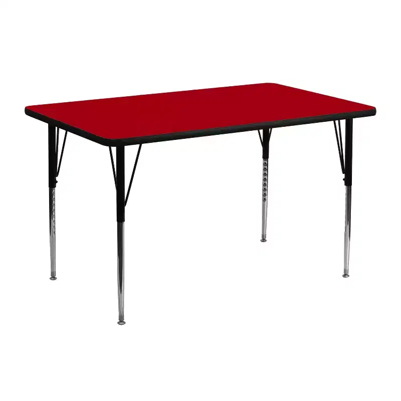 Flash Furniture 24''W x 48''L Rectangular Thermal Laminate Activity Table - Standard Height Adjustable Legs