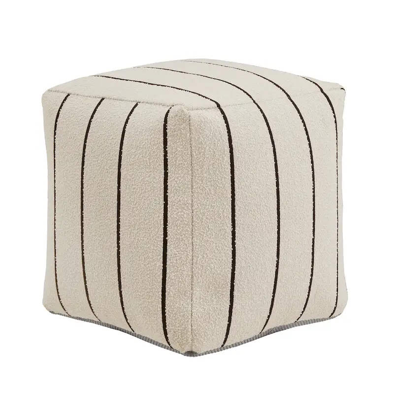 Brunico Upholstered Square Pouf Ottoman by iNSPIRE Q Bold