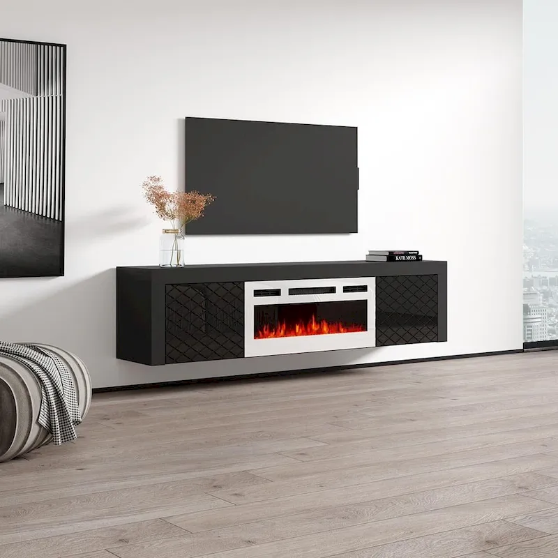 Dia WH-EF Electric Fireplace 71 TV Stand