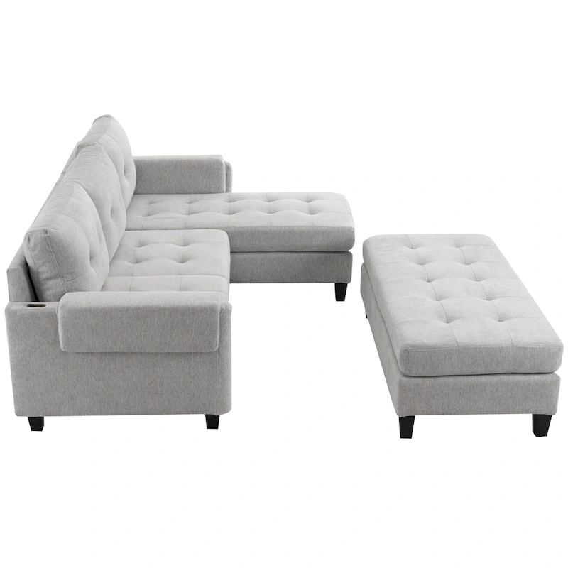 83.4inch L-shaped Sofa Sectional Couch Sofa Bed