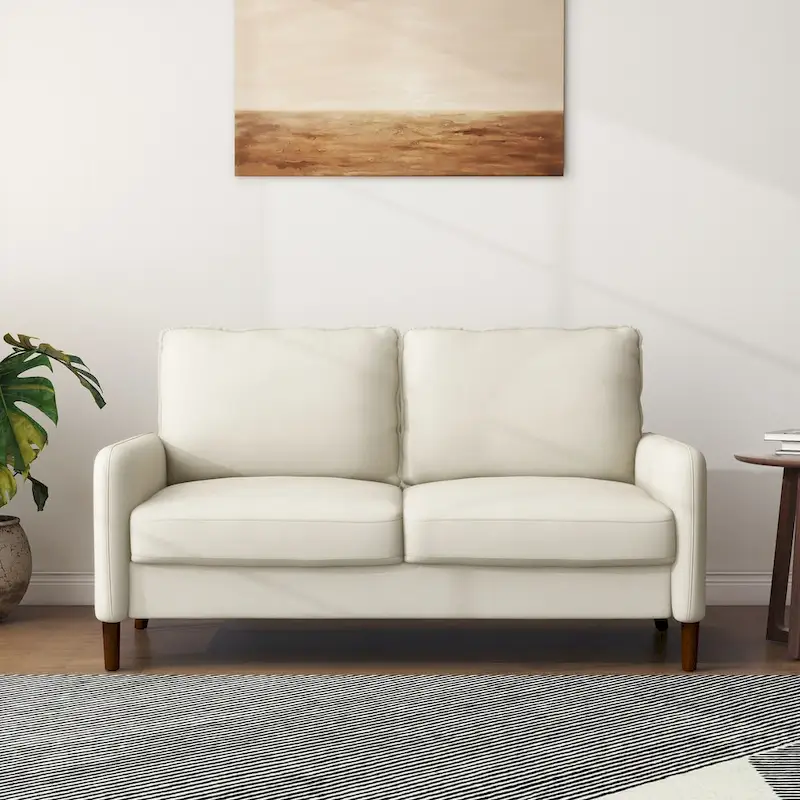 Living Room Loveseat Linen Sofa