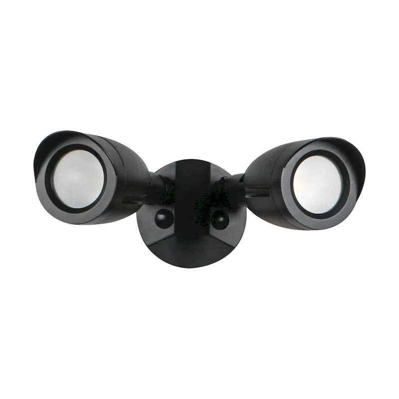 LED Security Light Dual Head Black Finish 3000K