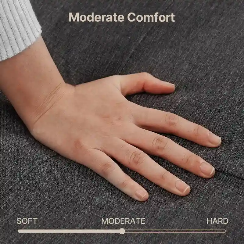 3 Seater Upholstered Living Room Sleeper Sofa, Recliner Sofa Bed with Backrest