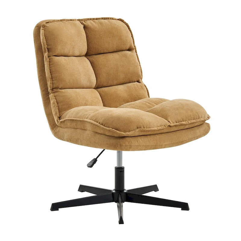 Joaquin Modern Armless 0ffice Chair Tufted 360Swivel With Upholstered by HULALA HOME