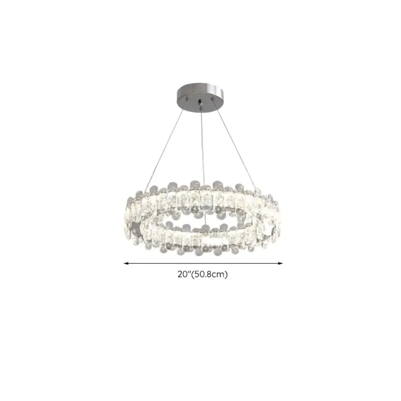 Gold Crystal Circular Glass Beads Modern Chandelier