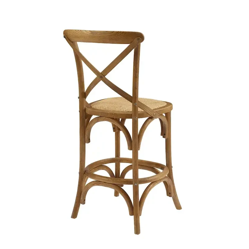 Rustic Cross Back Counter Stool
