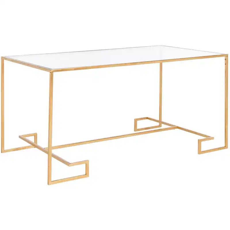 Burton Coffee Table - FOX2582A - Gold/Clear - Safavieh Couture
