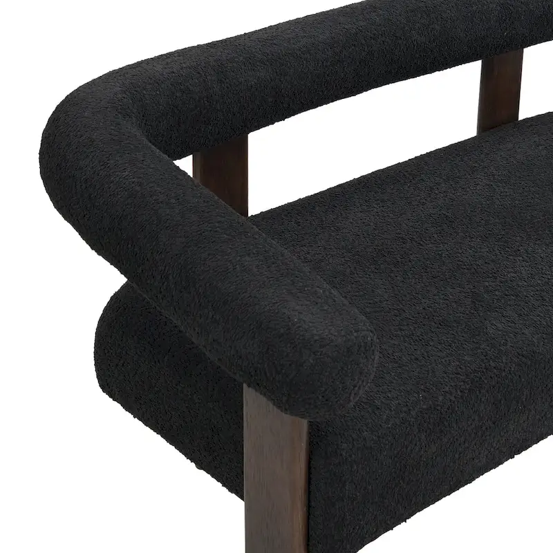 Loft Round armrest loveseat Rubber Wood