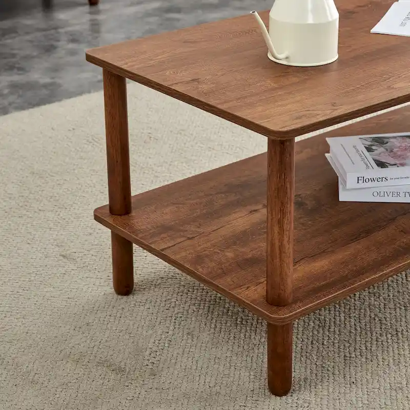 Living Room Rectangular 2-Tier Coffee Table