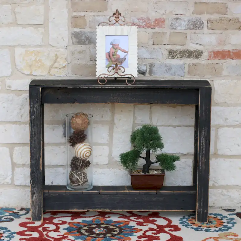 Rustic Reclaimed Wood Entryway Console Table - 46Lx8Wx28H