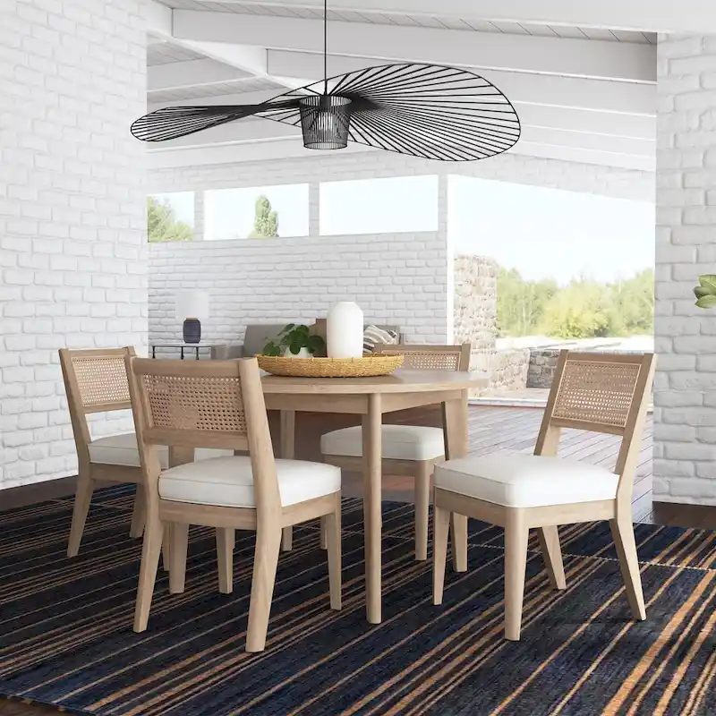 Brentwood Brown Wood Round Dining Table - N/A