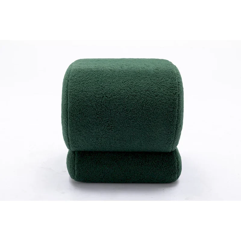 Modern S-shape Fabric Ottoman Makeup Stool Footstool