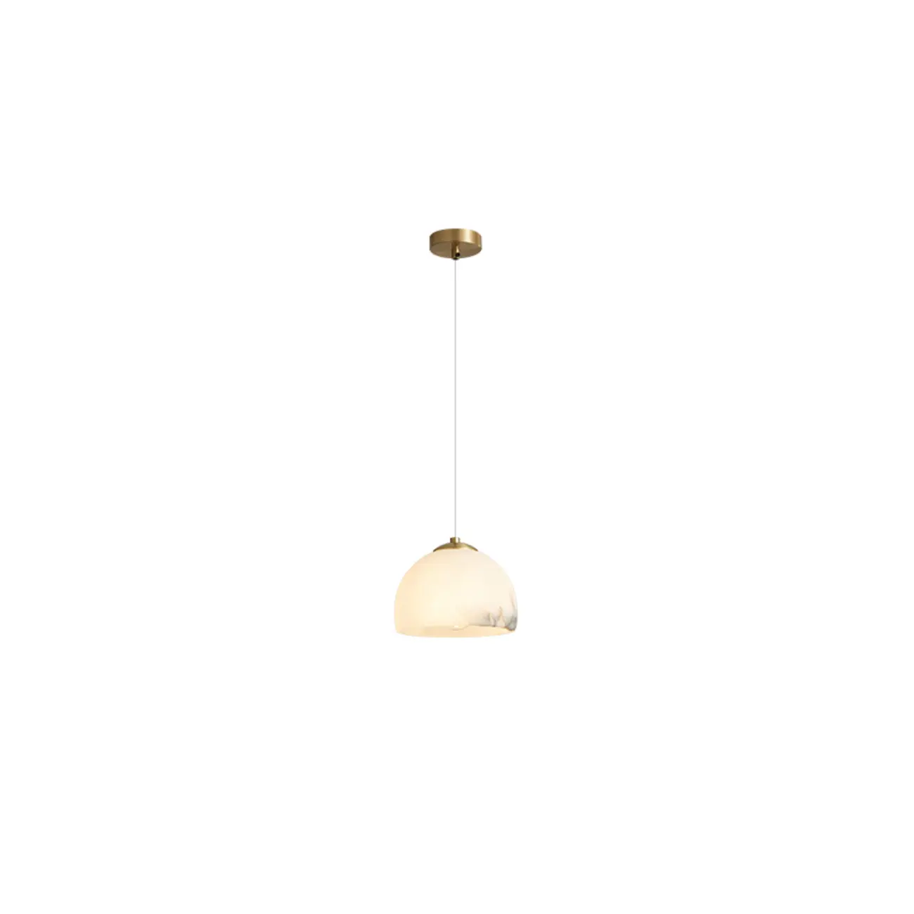 Modern Conical Alabaster White Bedroom Pendant Light