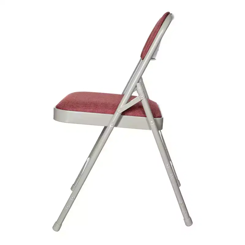 Set of 4 Deluxe Fabric Padded Triple Brace Folding Chairs - Hampden Furnishings