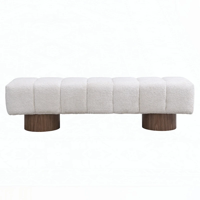No-Assembly End of Bed Entryway Bench Ottoman