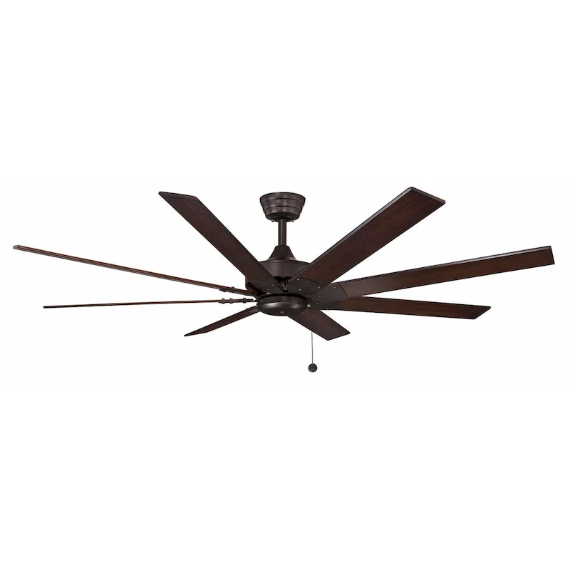 Levon 63 inch Indoor Ceiling Fan with Reversible Cherry/Dark Walnut Blades - Dark Bronze