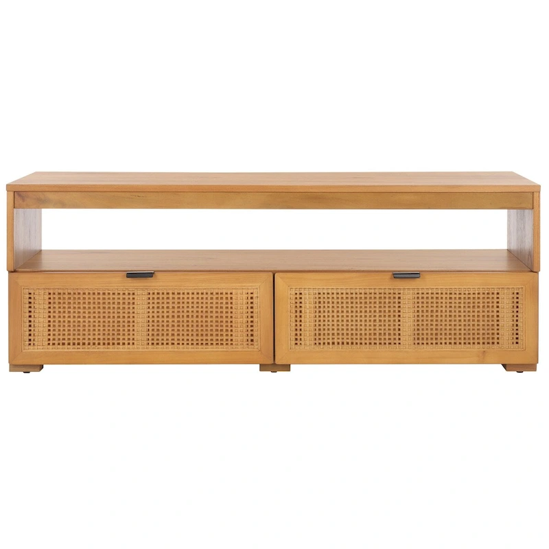 SAFAVIEH Kaitlyn 2-Drawer 1-Shelf Entertainment Media Stand (Fits Up To 55  Flatscreen TV) - 48Wx16Dx17H