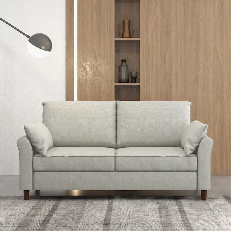 Polyester 3-Seat and 2-Seat Sofa with Cushions