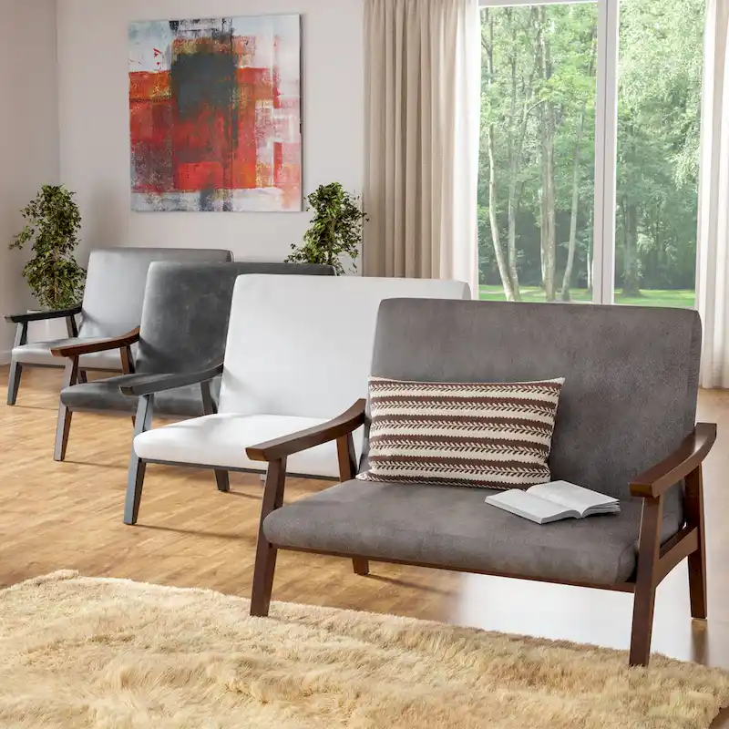 Balf Contemporary Faux Leather Loveseat Bench by Furniture of America