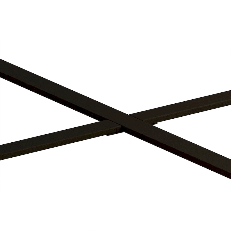 33.86 Modern Retro Splicing Wooden Round Coffee Table with Cross Legs Base