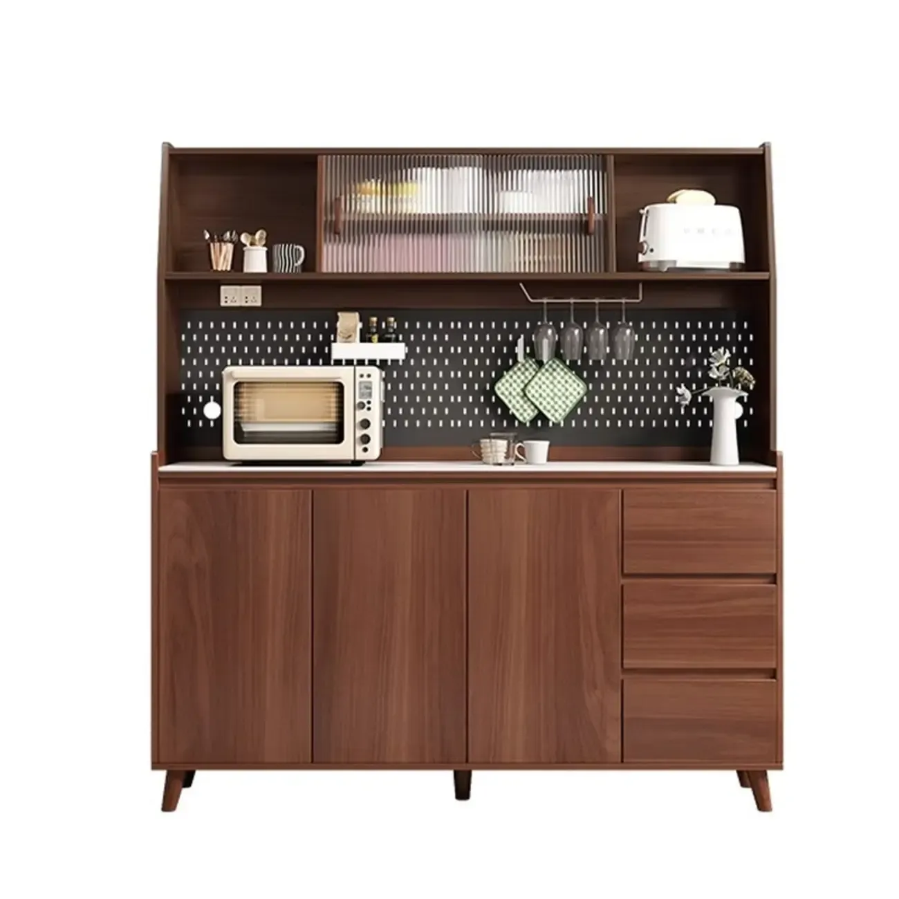 Modern Slab Stone Countertop Kitchen Sideboard