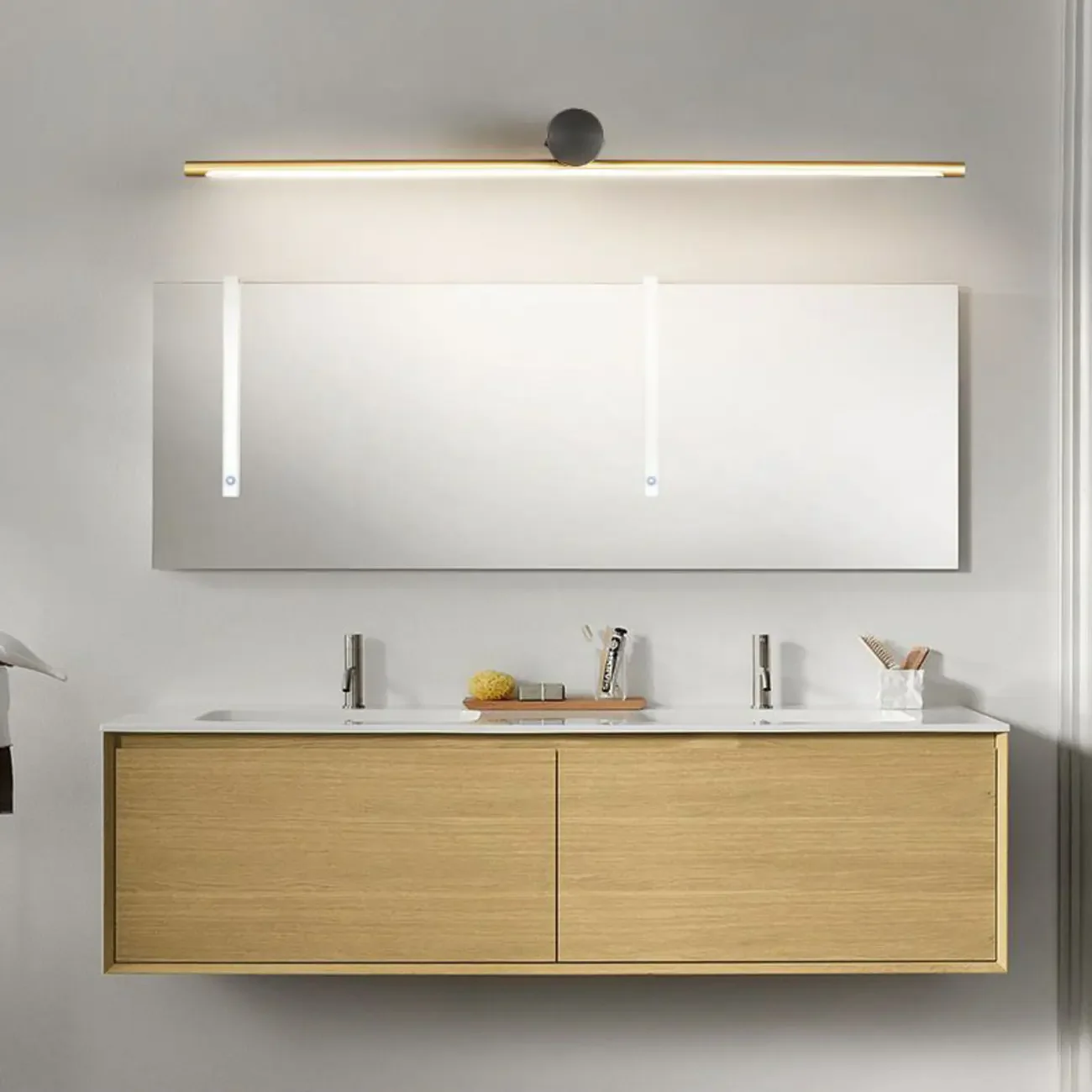 Modern Linear LED Bath Vanity Light with Dimmable Design