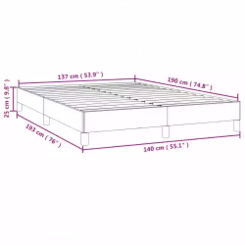 Bed Frame White Faux leather, Plywood, Engineered wood Full