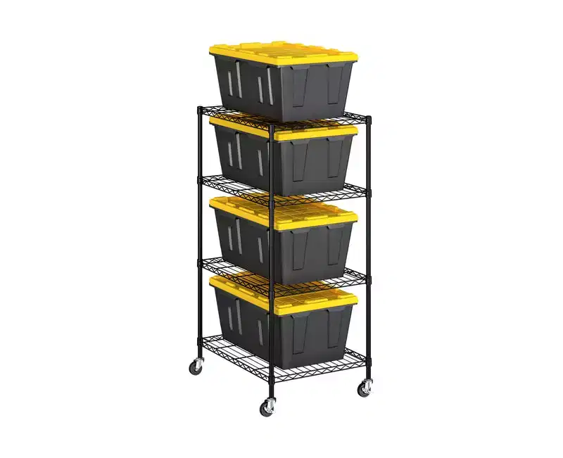 Seville Classics Storage Tote Bin Shelving Rack