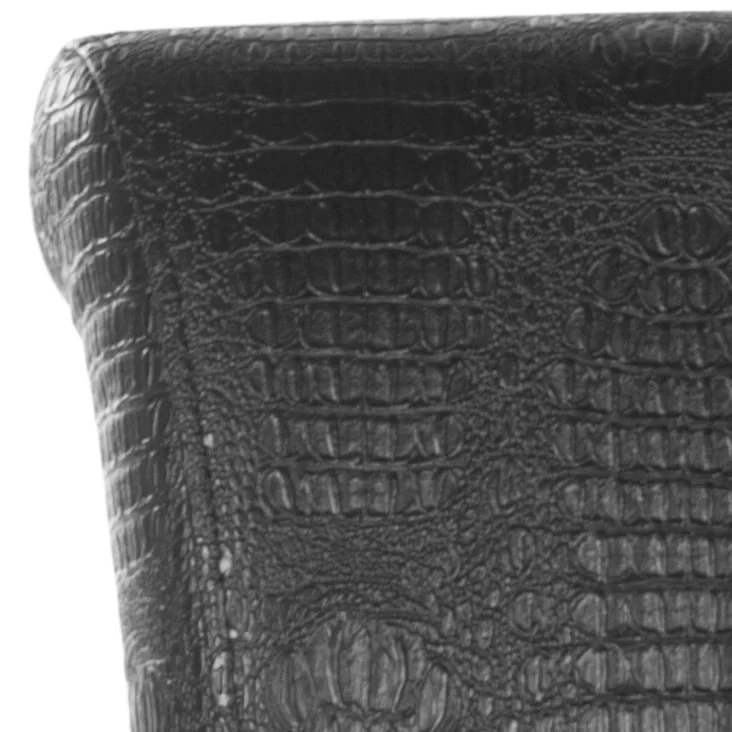 Black Faux Leather 23-inch Counter Stool - 18.7 W x 23 D x 36.4 H - 19Wx23Dx36H