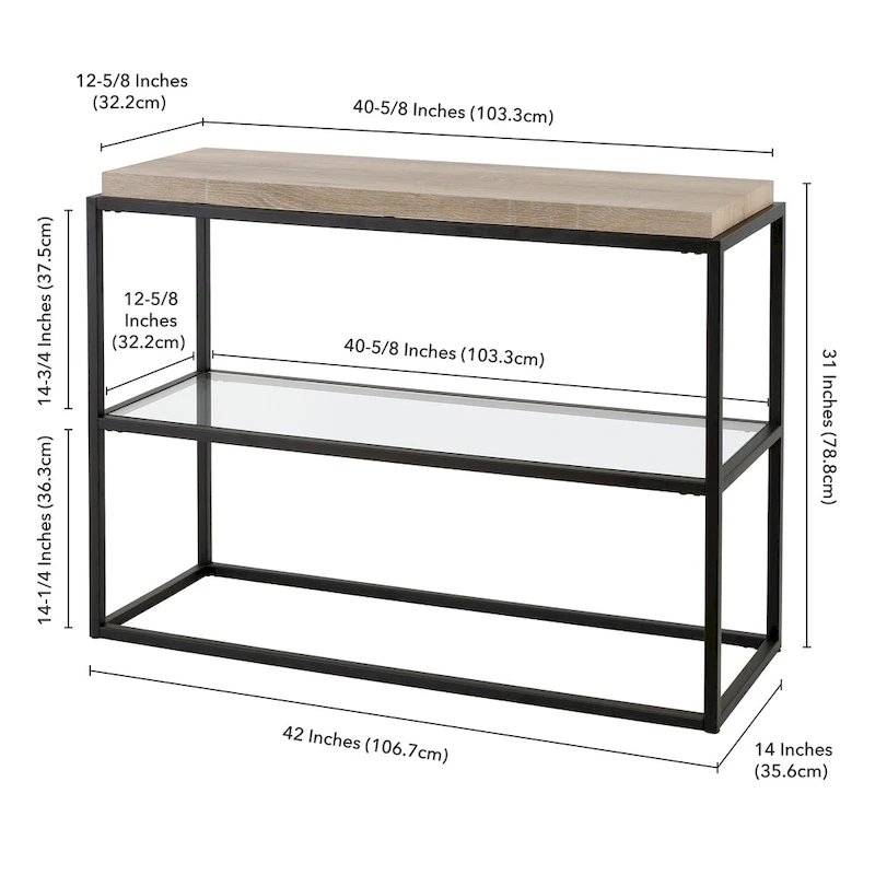 Carbon Loft Hyginus Blackened Bronze Console Table
