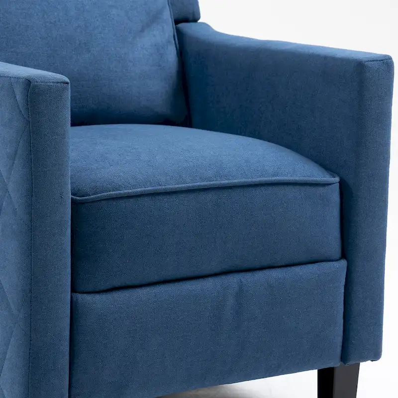 AVAWING Push Back Recliner Chair Linen Wing Back Chair