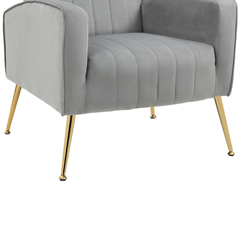 Upholstered Wingback Accent Chair - 26.4W x 37.8H x 32.6D