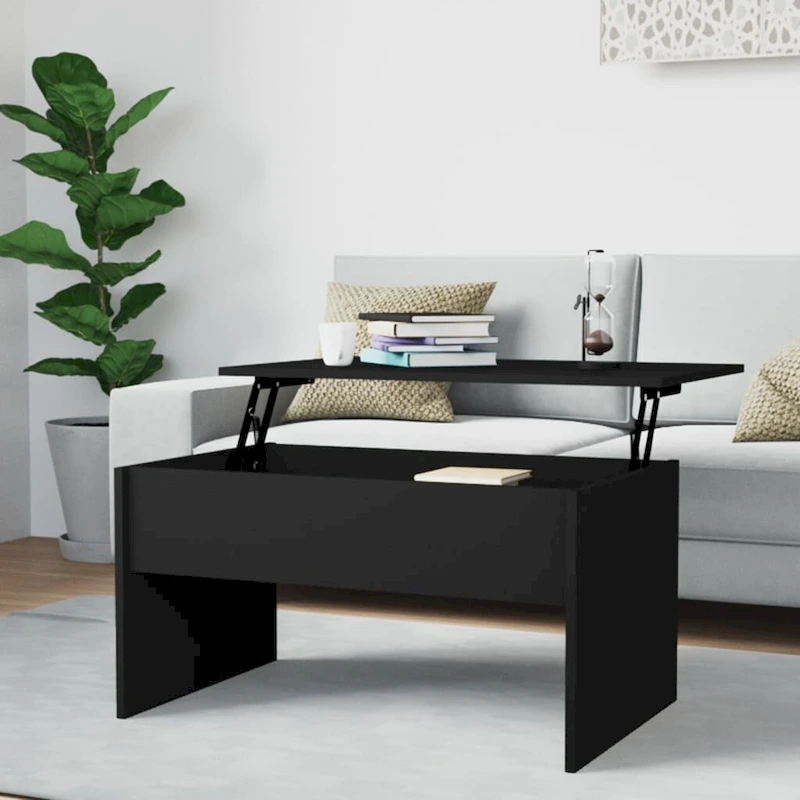 vidaXL Coffee Table Lift Top End Table Accent Side Sofa Table Engineered Wood - 31.5 x 19.9 x 16.3