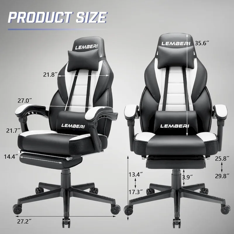 BOSSIN Racing Style Gaming Chair,300 lbs Big and Tall gamer chair High Back Computer Chair