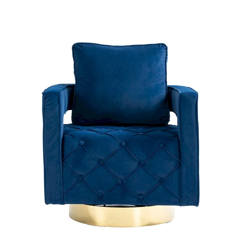 Fabric pull buckle living room rotating leisure chair, reception and negotiation chair