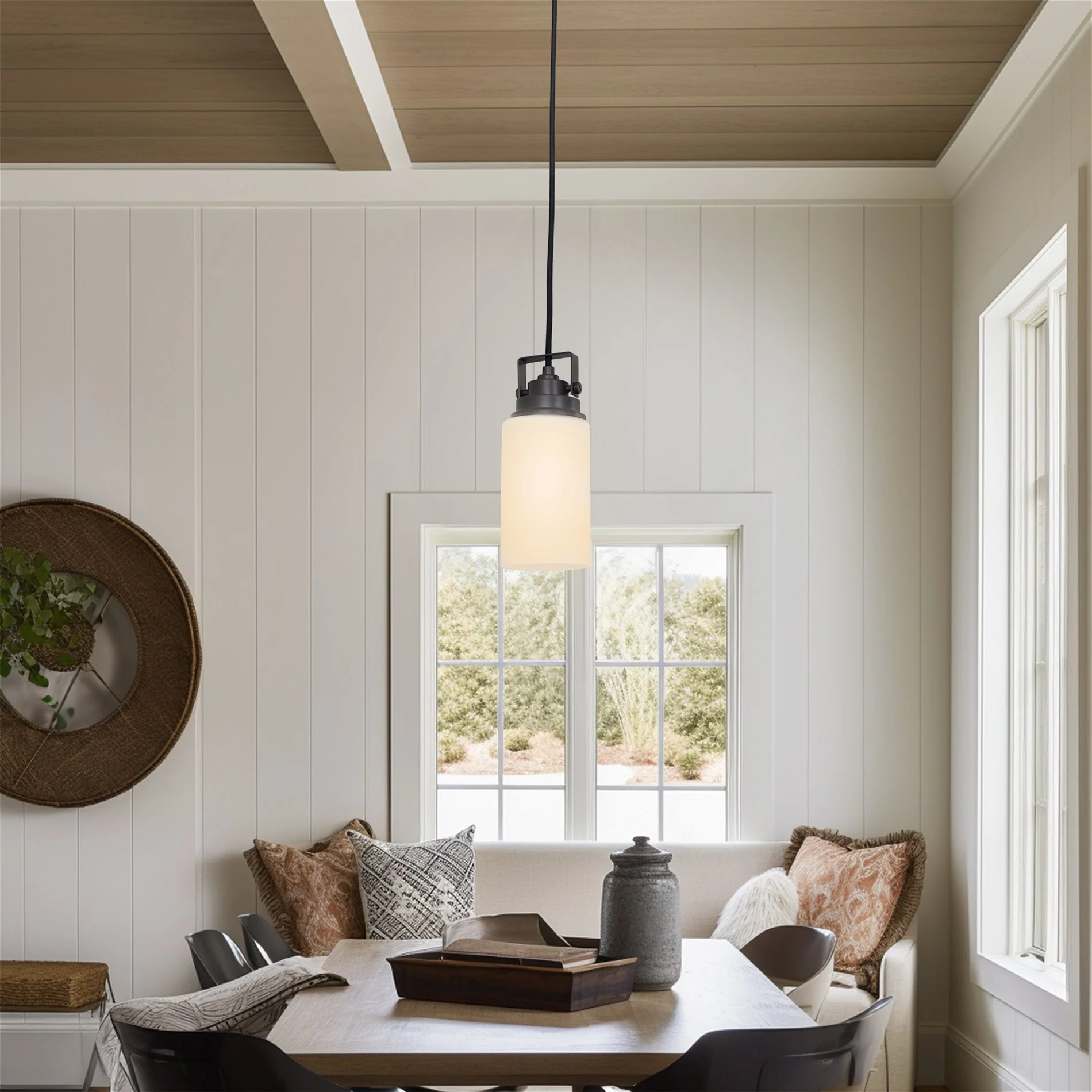 7 Cylinder Glass Shades, Opal Replacement Glass, 3-Pack