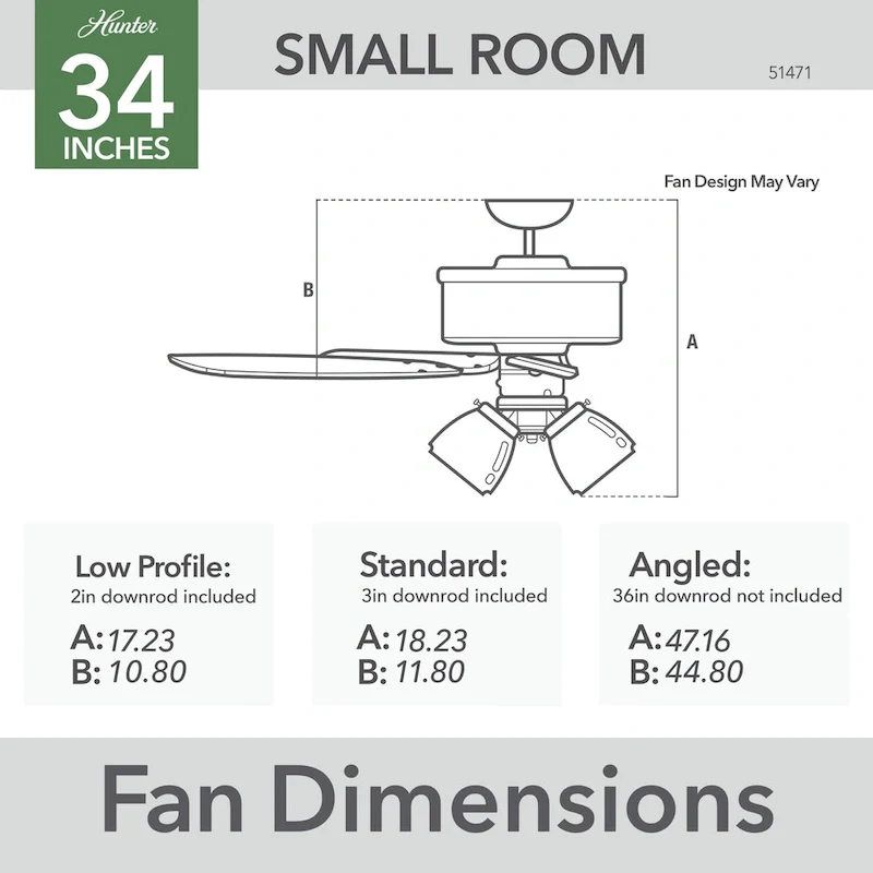 Hunter Fan 34  Watson - White