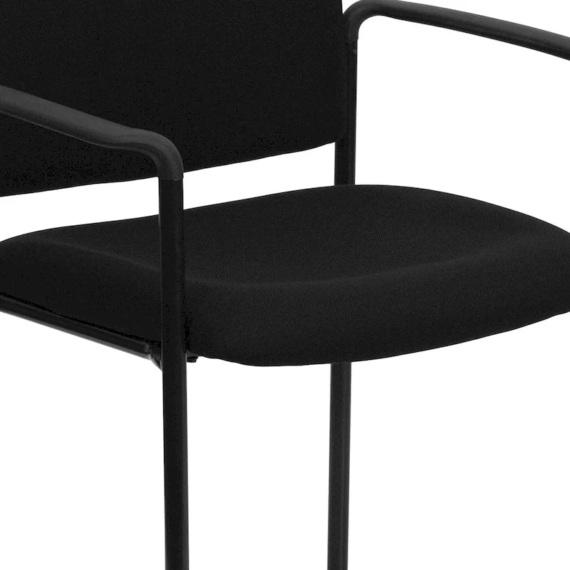 Stackable Steel Reception Chair with Arms - Padded Seat (Single)