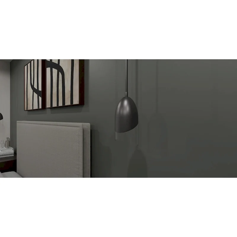 Haynes 1-Light Black Chrome Mini Pendant Light