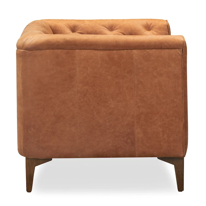 Poly & Bark Essex Lounge Chair - Full Grain Genuine Italian Leather