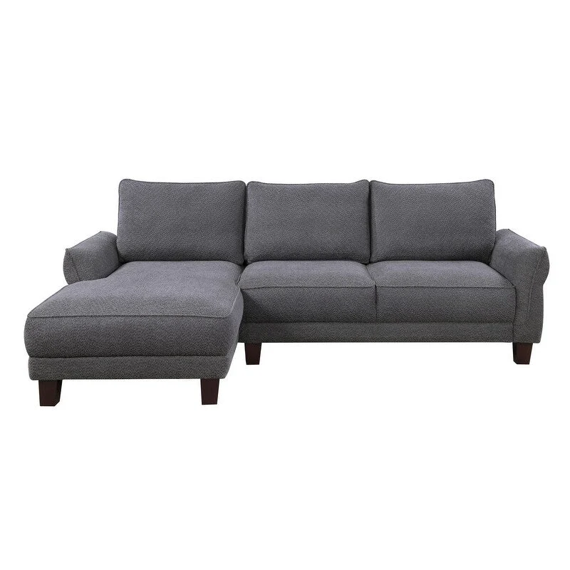 Belle Sherpa 96 Wide Sectional Sofa with Left-Facing Chaise