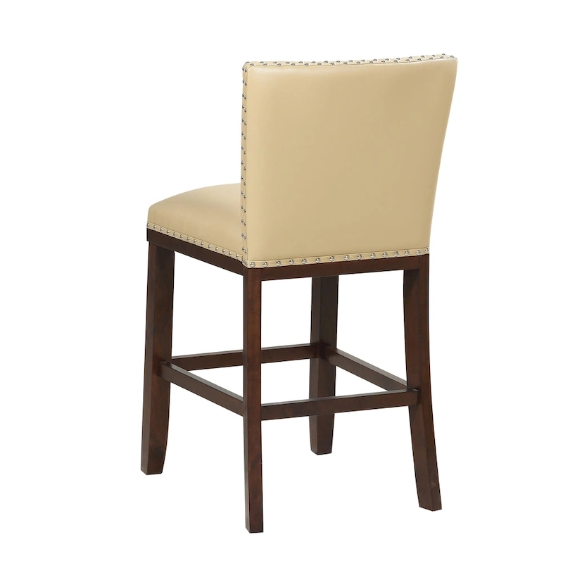 Toledo Wood and Faux Leather Bar Stools (Set of 2) by Greyson Living