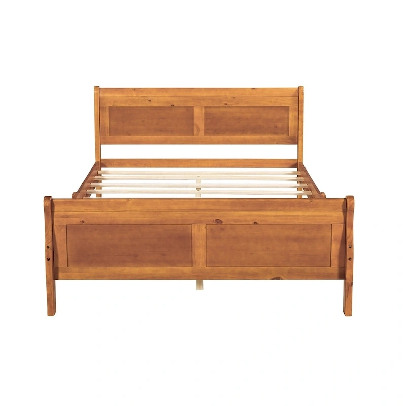 Harper & Bright Designs Wood Twin Sleigh Bed with Headboard and Footboard