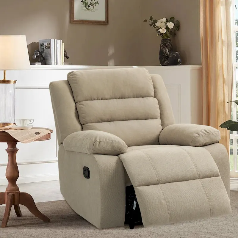 Classic and Traditional Manual Recliner Chair Single Sofa